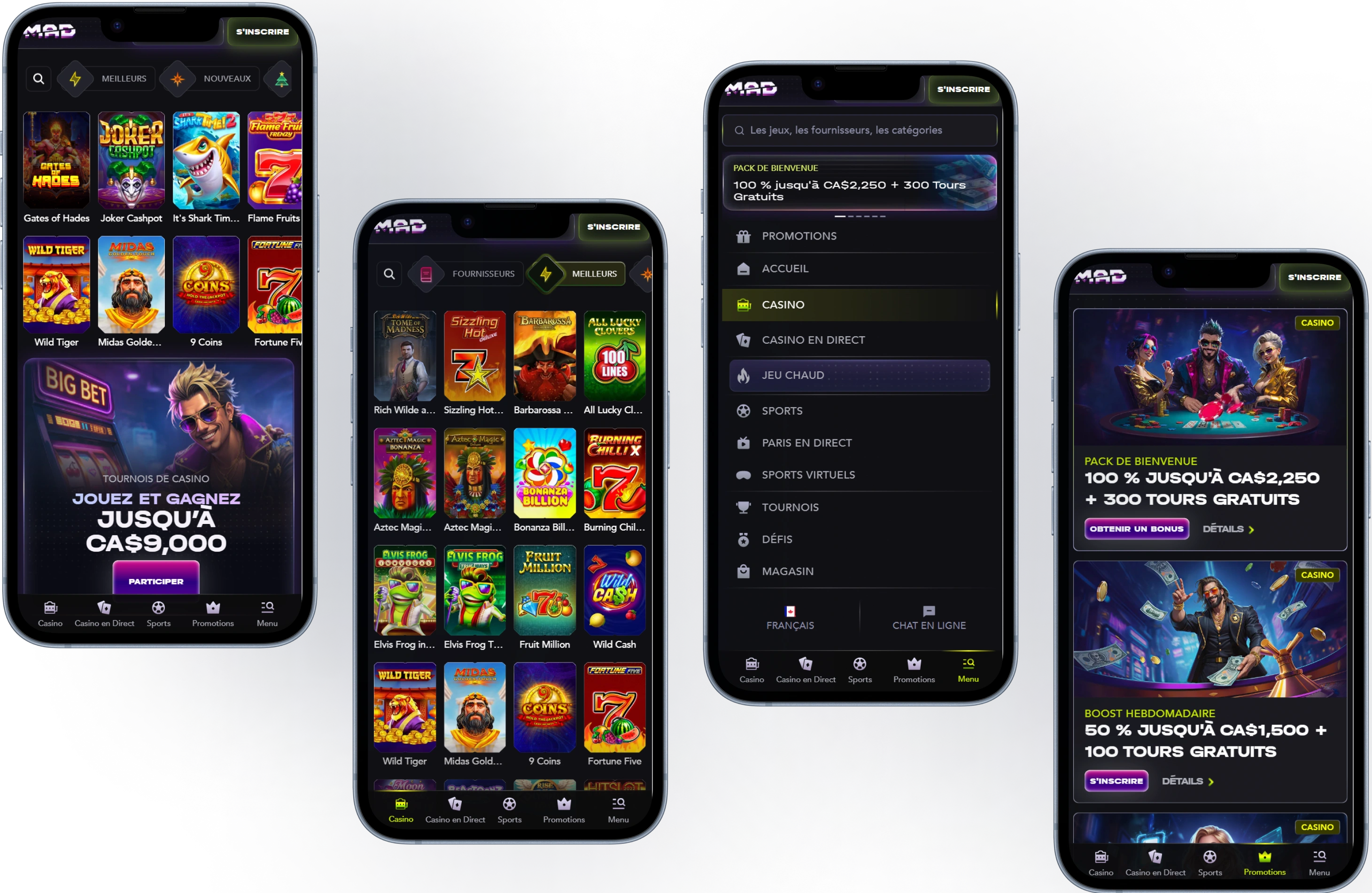 Application mobile et utilisation chez Mad Casino