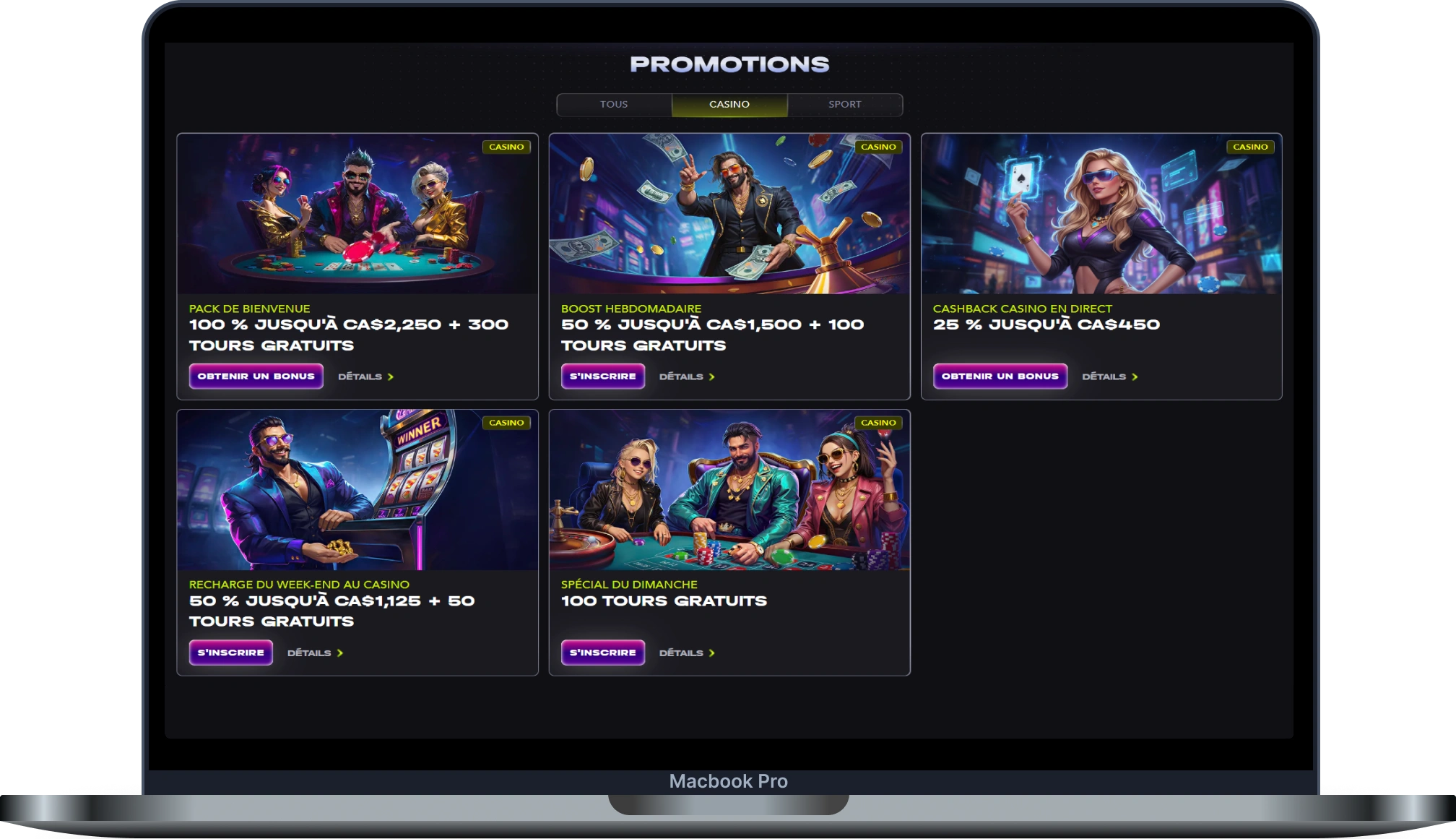 Promotions et Bonus chez Mad Casino